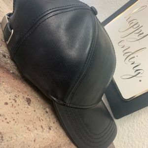 Leather Baseball Hat